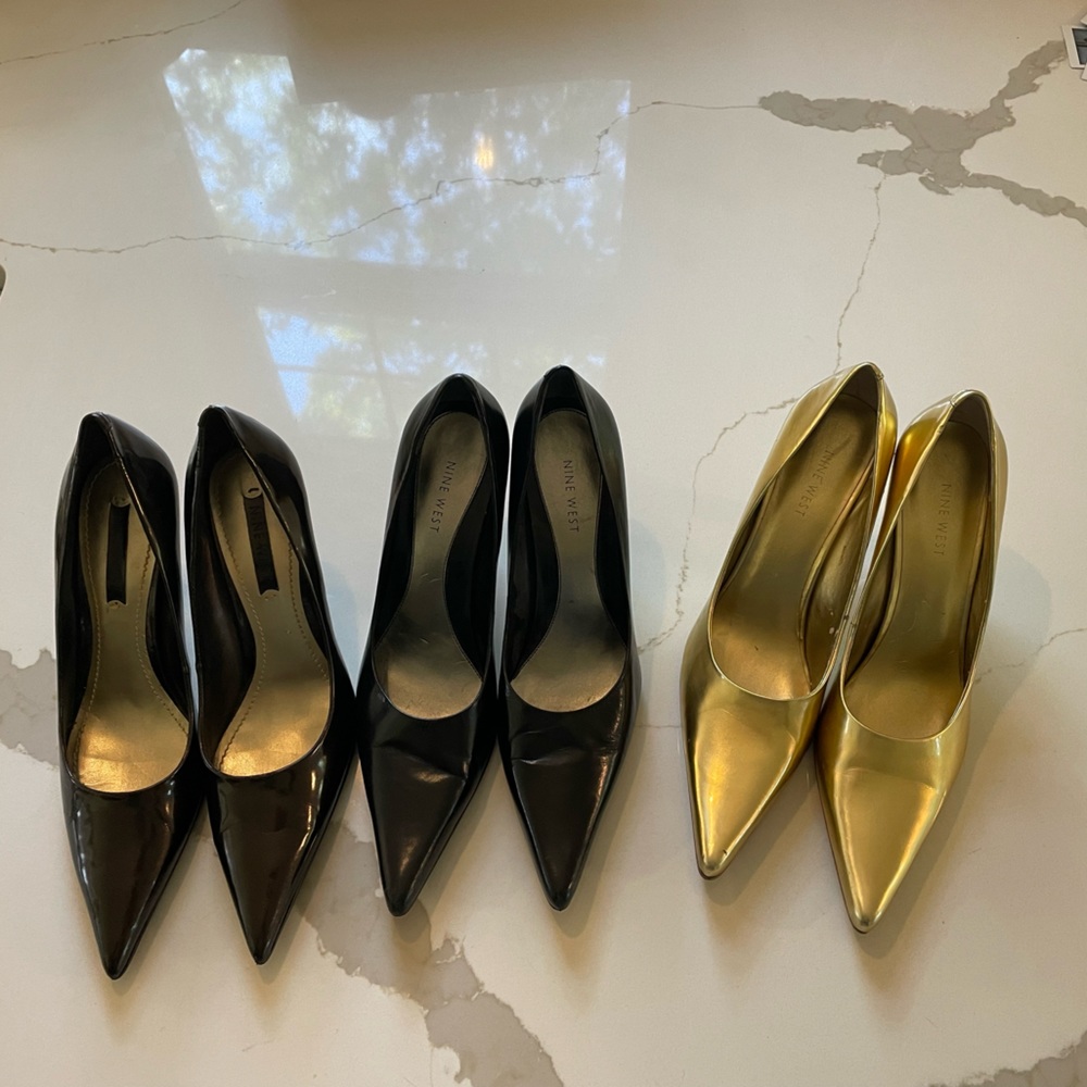 Nine West pumps. Set of 3.